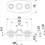 OBO Abstandschelle mit Gewindeanschluss M6 1 4-17mm Stahl galvanisch verzinkt  – 1362417