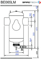 EDER SPIROTECH SpiroTrap Magnet DN65 mit Schweiss-Stutzen, 10bar/110 C   – 2100023