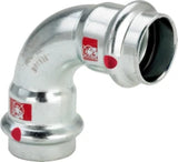 VIEGA Viega Bogen 90 Grad mit SC Prestabo 1116 in 54mm Stahl verzinkt   – 558 185