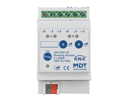 MDT KNX Universal Dimmaktor 2fach mit Wirkleistungszähler REG   – AKD-0201.02