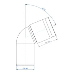 POLOPLAST PO Bogen POLO-KAL XS DN 40/67Grad  – 102113