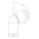 POLOPLAST PO Bogen POLO-KAL XS DN 40/67Grad  – 102113