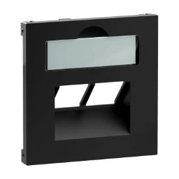 LEGRAND SEANO Abdeckung 2x RJ45 für Datendosen F remdfabrikate, Farbe: Schwarz lackiert  – 765359