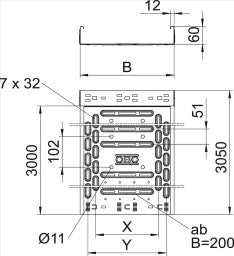 OBO Kabelrinne RKSM Magic, mit Schnellverbin dung 60x300x3050 Stahl bandverzinkt  – 6047654