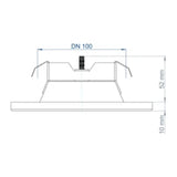 POLOPLAST PO Designventil POLO-KWL DN 100, Verteilsystem DN 75   – 03053