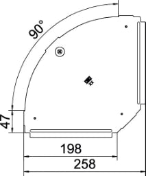 OBO Deckel für 90°-Bogen B200mm Stahl bandve rzinkt  – 6036904
