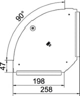 OBO Deckel für 90°-Bogen B200mm Stahl bandve rzinkt  – 6036904