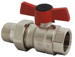 HERZ Herz Kugelhahn m.Knebelgriff 3/4" Muffe x Anschlussnippel  – 1221112