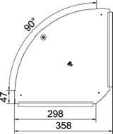OBO Deckel für 90°-Bogen B300mm Stahl bandve rzinkt  – 6036906