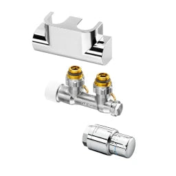 OVENTROP Oventrop Anschl. SET Multiblock T/Uni SH Eck, weiß  – 1184184