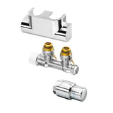 OVENTROP Oventrop Anschl. SET Multiblock T/Uni SH Eck, weiß  – 1184184