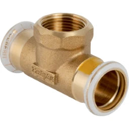 GEBERIT GE Mapress Kupfer Gas T-Stk. mit Abgang d22 x Rp1/2 x 22mm  – 34740