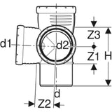 GEBERIT GE Silent-Pro Eckabzweiger 87,5 Gr. d110/110/110mm  – 393.559.14.1