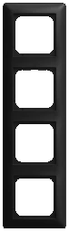 BUSCH-JAEGER Abdeckrahmen 4-fach schwarz matt - Busch -balance® SI  – 2CKA001725A1571