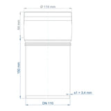 POLOPLAST PO Steckmuffenrohr POLO-KAL XS DN 110/150  – 102040