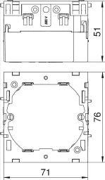OBO Geräteeinbaudose 1-fach 51x76x71 Polyami d eisengrau RAL 7011  – 6288610