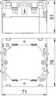 OBO Geräteeinbaudose 1-fach 51x76x71 Polyami d eisengrau RAL 7011  – 6288610