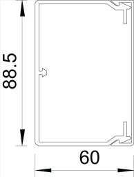 OBO Wand- und Deckenkanal mit Bodenlochung 6 0x90x2000 Polyvinylchlorid reinweiß RAL  – 6191207