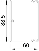 OBO Wand- und Deckenkanal mit Bodenlochung 6 0x90x2000 Polyvinylchlorid reinweiß RAL  – 6191207