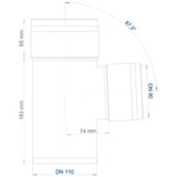POLOPLAST PO Abzweig POLO-KAL XS DN 110/90/87Grad  – 102836