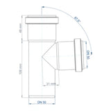 POLOPLAST PO Abzweig POLO-KAL NG DN 50/50/87Grad   – 02217
