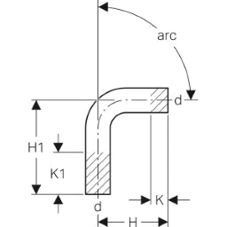 GEBERIT GE Mapress Edelstahl Passbogen 90 Gr. d88,9mm  – 30090