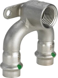 VIEGA Viega Doppelwandscheibe mit SC Sanpress Inox 2325.7 in 15mmxRp1/2x15mm Edelstahl   – 693 718