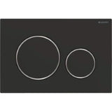 GEBERIT GE Betaetigungsplatte Sigma20 2-Mengen KS, swmatt lackiert, Ring poliert, round   – 115.882.14.1