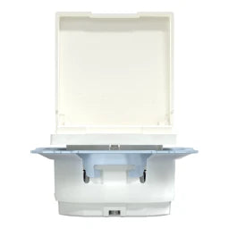 MERTEN SCHUKO-Steckdose mit Klappd., IP44, BRS, Steckkl., polarweiß glänzend, System M  – MEG2314-0319