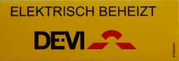 DANFOSS DEVI Aufkleber "Elektrisch beheizt"  – 19805845
