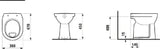 LAUFEN Laufen Pro Standklosett Flachspüler Sitzhöhe 45cm, senkrecht, bahamabeige   – H8259570180001