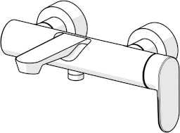 HANSA Hansa Genesis EHM Wannenfüll und Brausebatterie, chrom  – 3744 2207