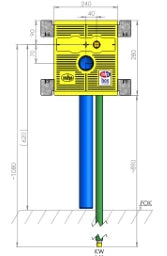 MHS MHS UNIBOX Handwaschbecken Rohr:Kelit Kelox  – 25041KE5PO0000