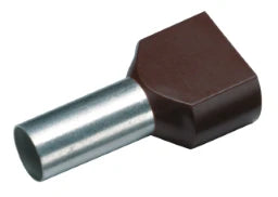 CIMCO Zwillingsaderendhülse 2 x 10,0 mm² x 14 mm, braun  – 187728