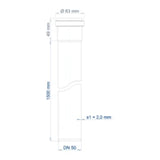 POLOPLAST PO Steckmuffenrohr POLO-KAL NG DN 50/1500   – 02024
