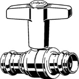 VIEGA Viega Kugelhahn mit SC Easytop 2275 in 18mm Siliziumbronze   – 746 384