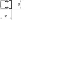 HAGER LF-Kanal aus PVC LF 30x30mm verkehrsweiß  – LF3003009016