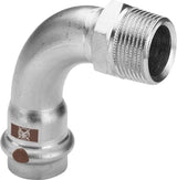 VIEGA Viega Bogen 90 Grad mit SC Temponox 1714 in 35mmxR11/4 Stahl nichtrostend  – 812 454