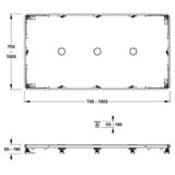 REHAU MEPA Montagerahmen Universal XL, superfl bis 100/180 (Acryl 100/160)  – 18961501184