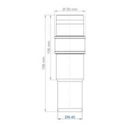 POLOPLAST PO Langmuffe POLO-KAL XS DN 40  – 102331
