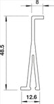 OBO Trennwand 60x2000mm Polyvinylchlorid lic htgrau RAL 7035  – 6023118
