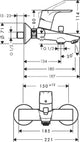 HANSGROHE HG Focus Einhebel-Wannenmischer Aufputz, DN15 chrom   – 31940000