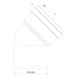 POLOPLAST PO Bogen POLO-KAL NG DN 250/45Grad   – 02968