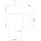 POLOPLAST PO Abzweig POLO-KAL XS DN 75/75/87Grad  – 102223