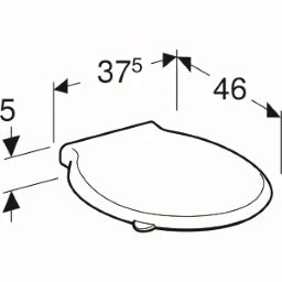 GEBERIT SANITAER Geberit Renova Comfort Basic WC-Sitz weiß, antibak, m. edst. Scharnierwelle  – 572850000