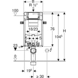 GEBERIT GE Kombifix Montageelement fuer WC Betaetigung von vorne   – 110.366.00.5