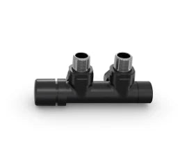 ZEHNDER Zehnder Passion Anschlussarmatur Eckform Thermostatkopf li., Black Matt  – BPPABHZAASS