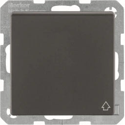 BERKER Steckdose SCHUKO mit Klappdeckel u. erh. BS Q.1/Q.3 anthrazit, samt   – 47516086