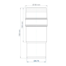 POLOPLAST PO Langmuffe POLO-KAL XS DN 75  – 102333