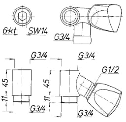 SCHMIEDL GS Geräteanschlussventil 3/4" Ventil mit Rückflussverhinderer   – GS0180R